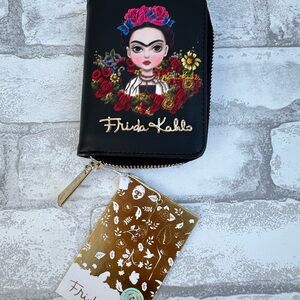 Artistic Black and Red Wallet with Transparent Sparkle